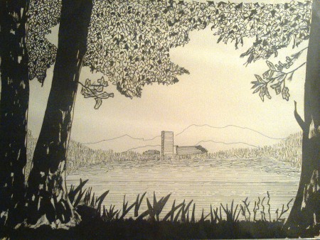 Tinta da china "Cidade Perdida"